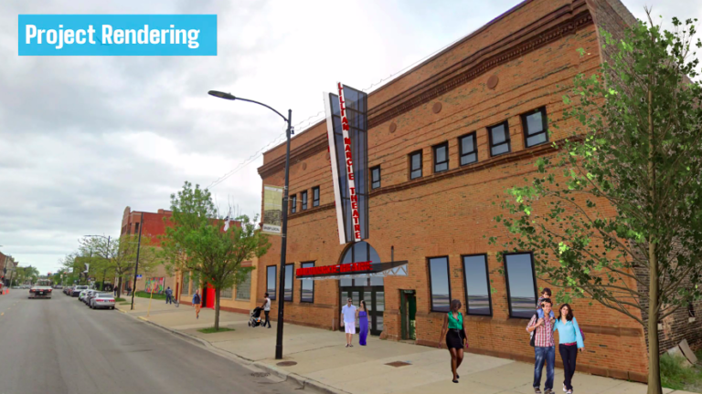 A rendering of the future Lillian Marcie Theatre and museum in Bronzeville