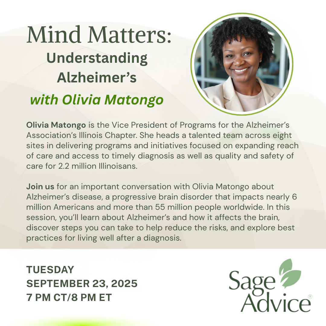 MIND MATTERS:  UNDERSTANDING ALZHEIMER’S WITH OLIVIA MATONGO