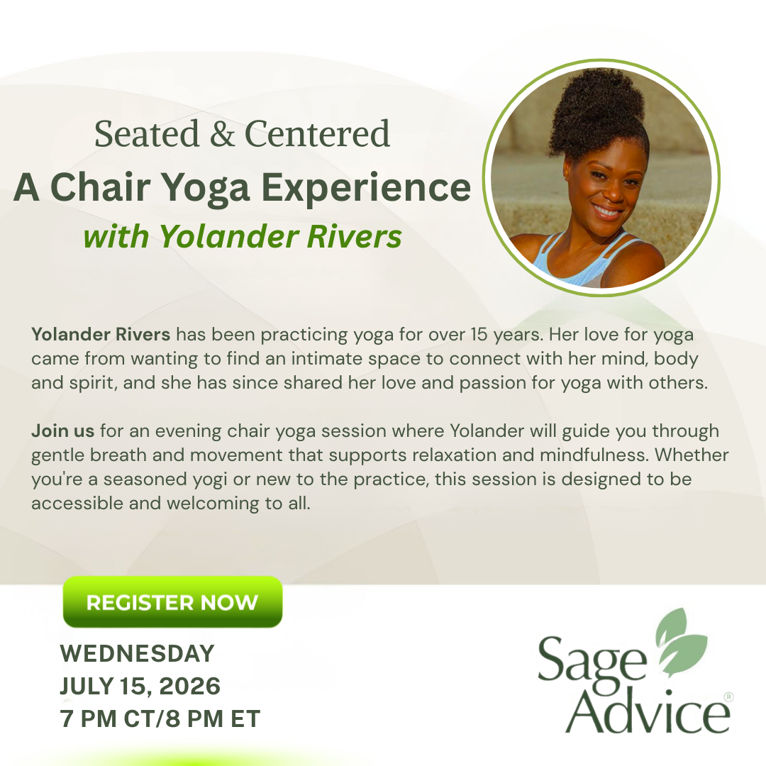 SEATED AND CENTERED:  CHAIR YOGA EXPERIENCE WITH YOLANDER RIVERS